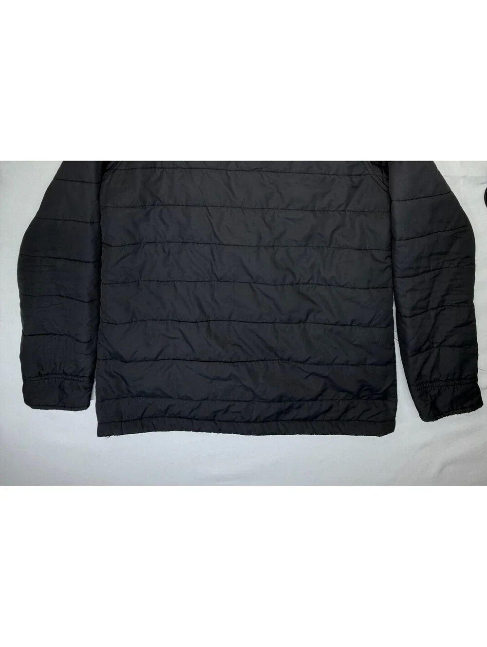 Reason Men's Jacket Front Pocket Button Collared Solid Polyester Size M Black
